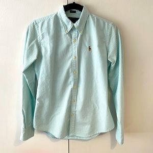 Ralph Lauren slim fit cotton button down shirt, size 4